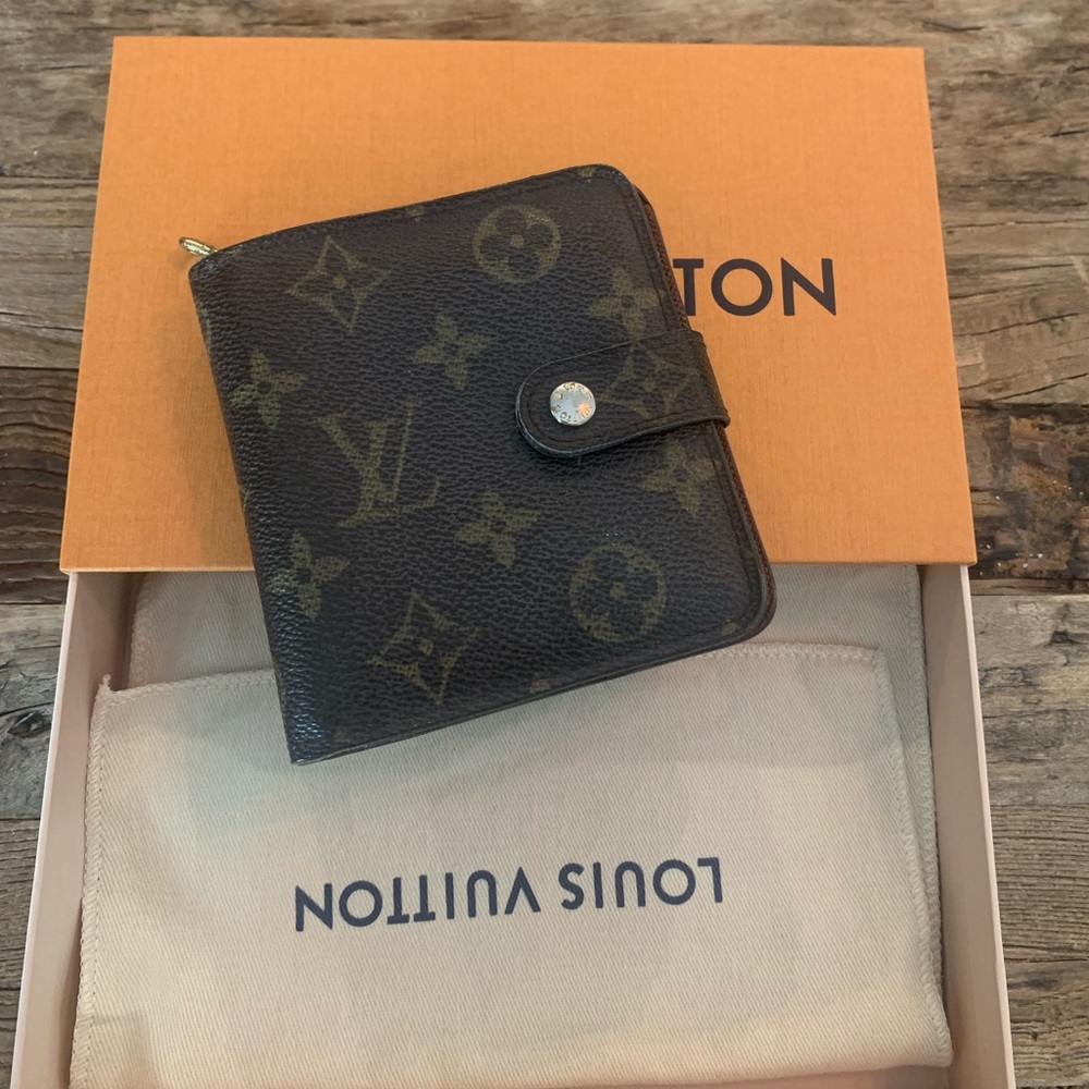 Louis Vuitton Brown Monogram Compact Wallet